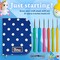 12 Pieces Set Extra-Long Crocheting Needles with Soft, Ergonomic Rubber Grips and 12 Hook Sizes - Knitting & Crochet Supplies for Beginners, Comfortable/Easy to Use